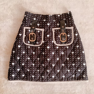 ROJITA Heart Quilting Mini Skirt