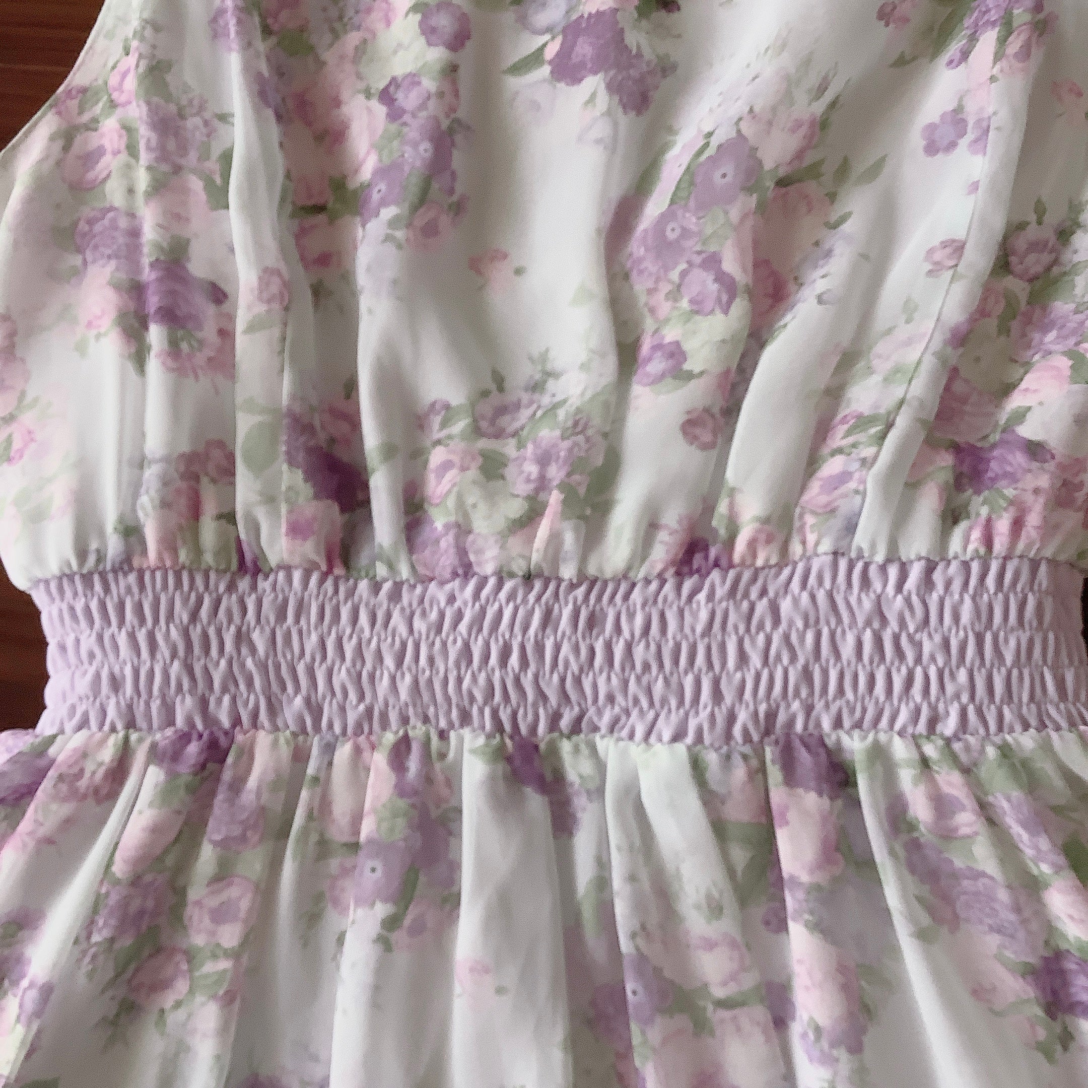 axes femme Pale Purple Flower Chiffon Dress