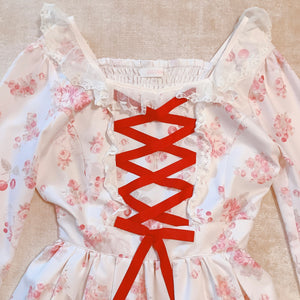 LIZ LISA Red Ribbon Cherry Cat Dress