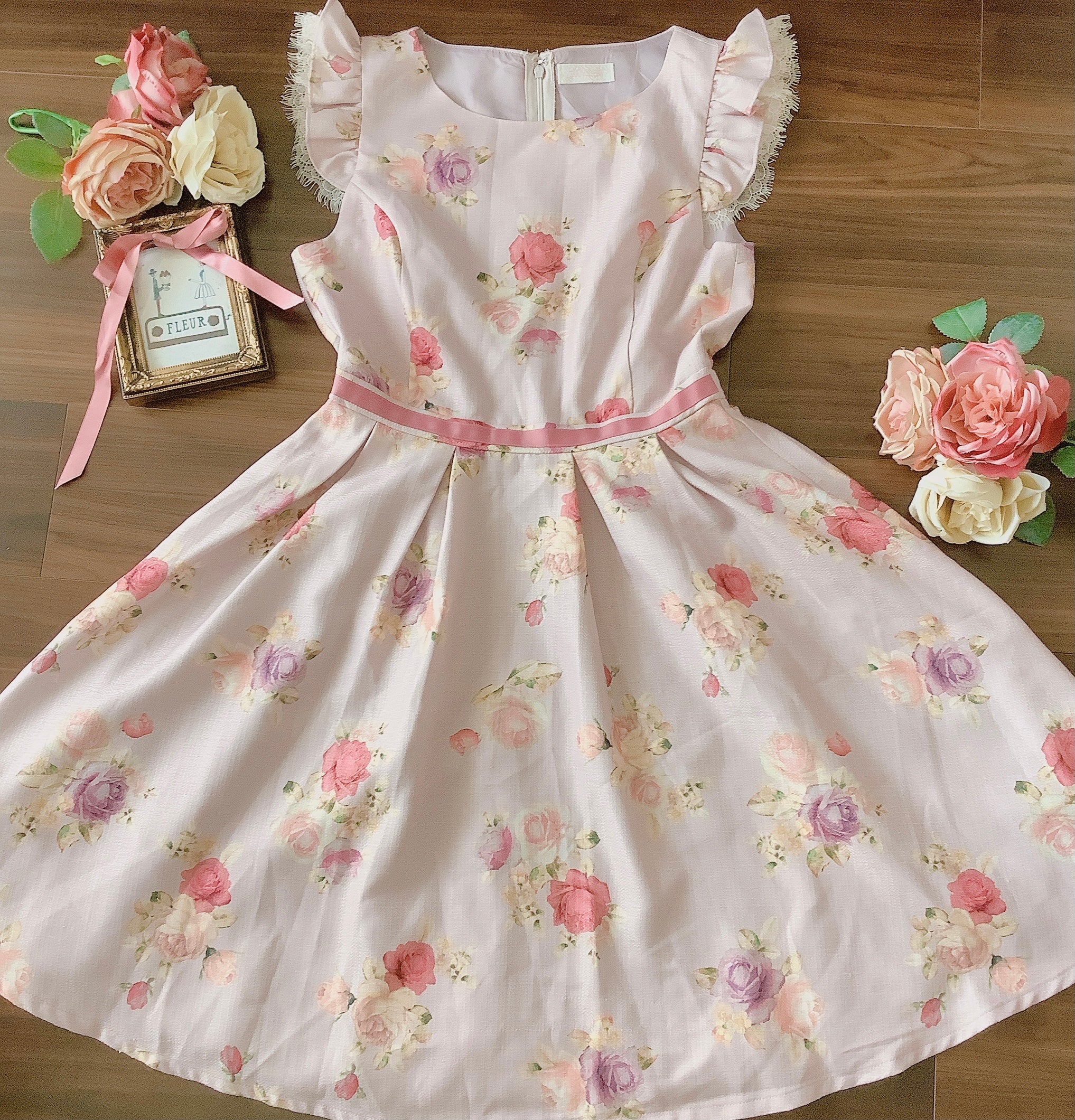 LIZ LISA Elegant Rose Purple Dress