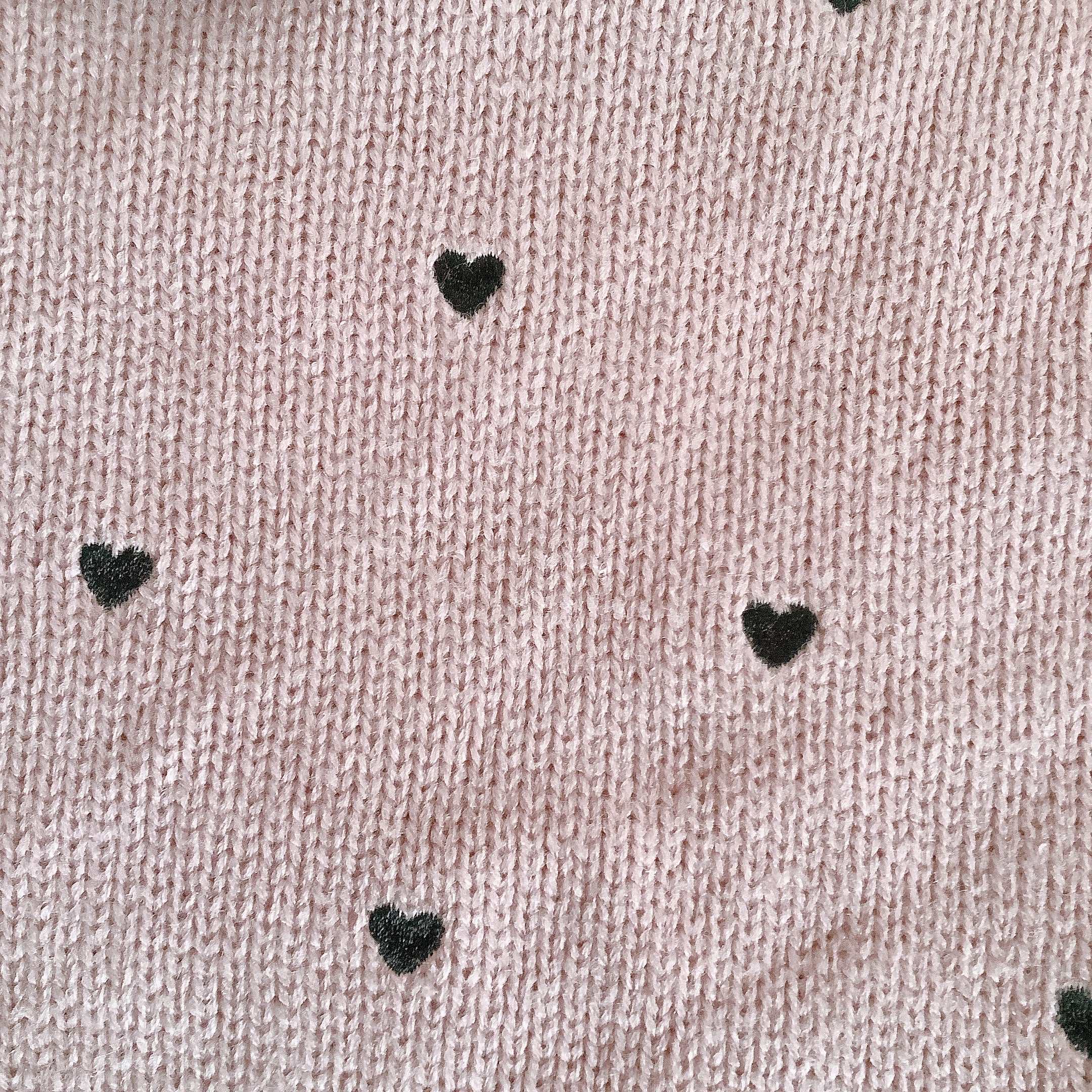 evelyn Heart Pink Knit