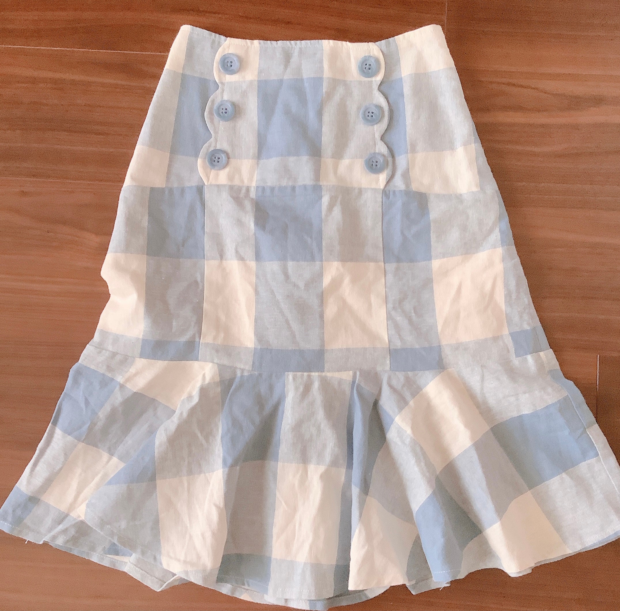 LIZ LISA Knit & Check Mermaid Skirt Set