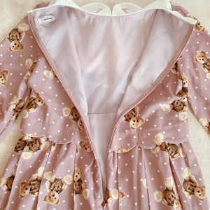 Ank Rouge Teddy Bear Collared Dress