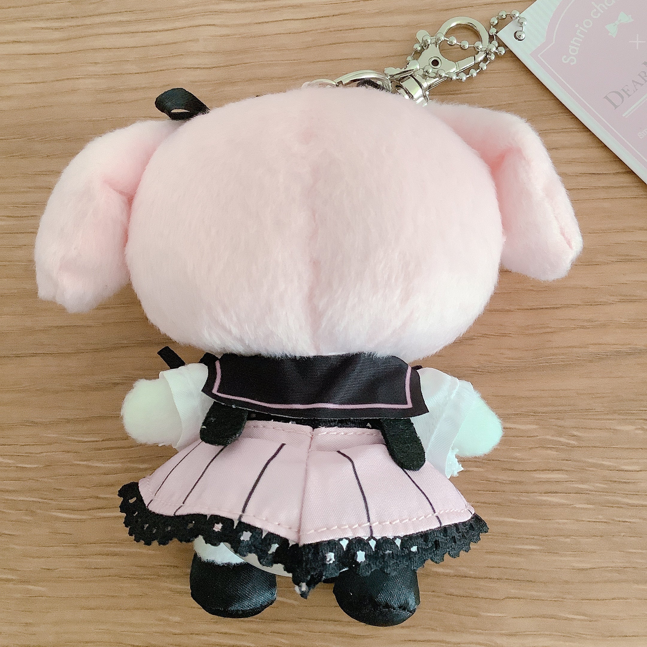 DearMyLove x Sanrio My Melody (Black Ribbon) Plush Key Chain Ryosan Jirai