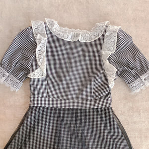 BUBBLES Black Gingham Check Tulle Dress