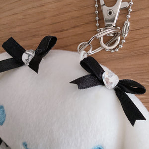 DearMyLove x Sanrio Cinnamoroll (Black Ribbon) Plush Key Chain Ryosan Jirai