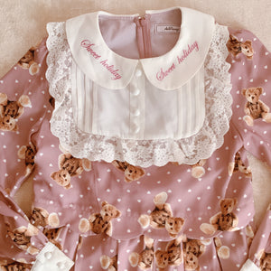 Ank Rouge Teddy Bear Collared Dress