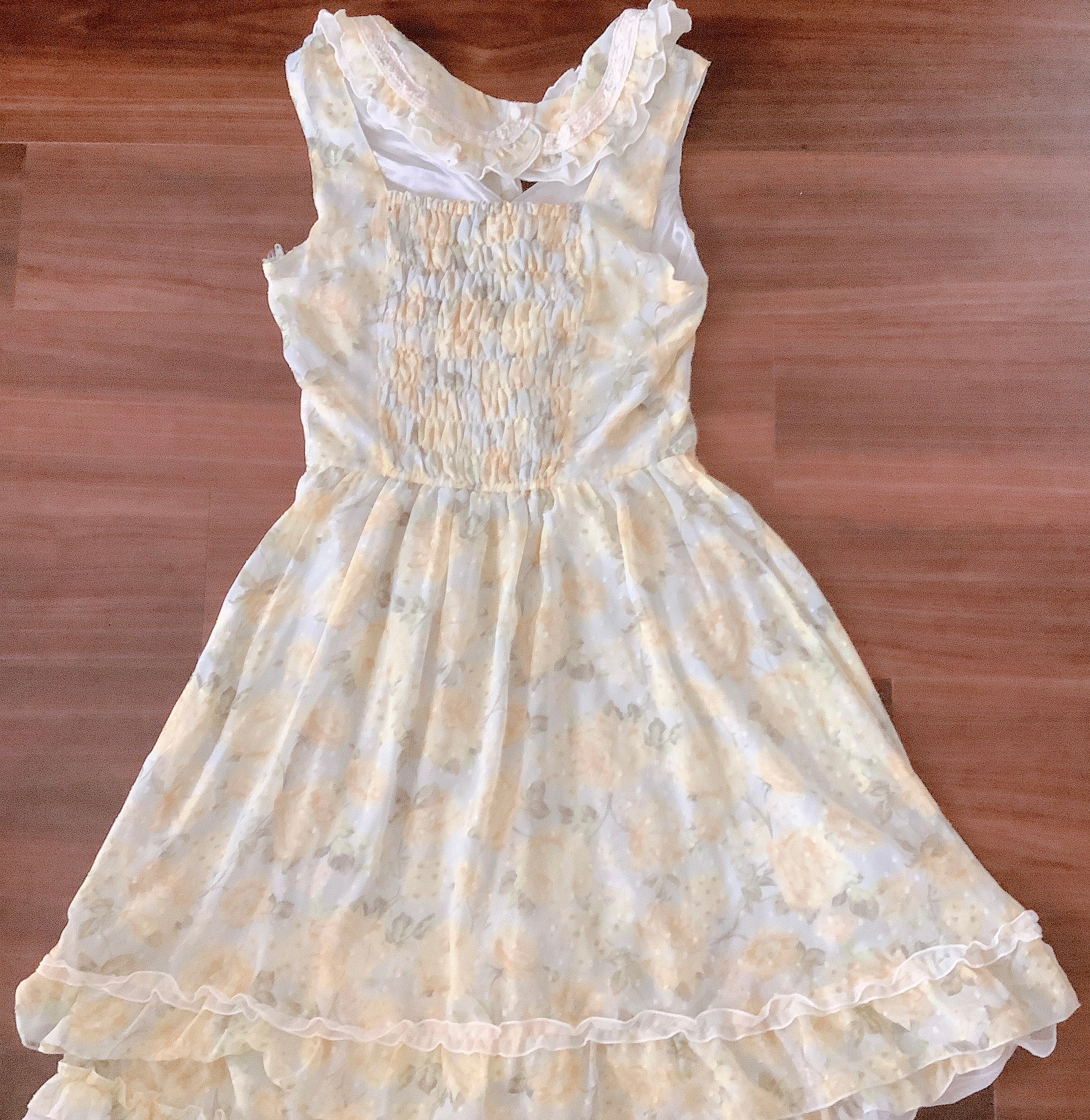 axes femme Yellow Rose Chiffon Dress