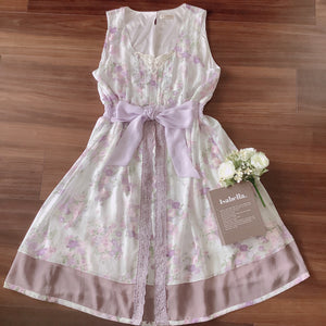 axes femme Pale Purple Flower Chiffon Dress