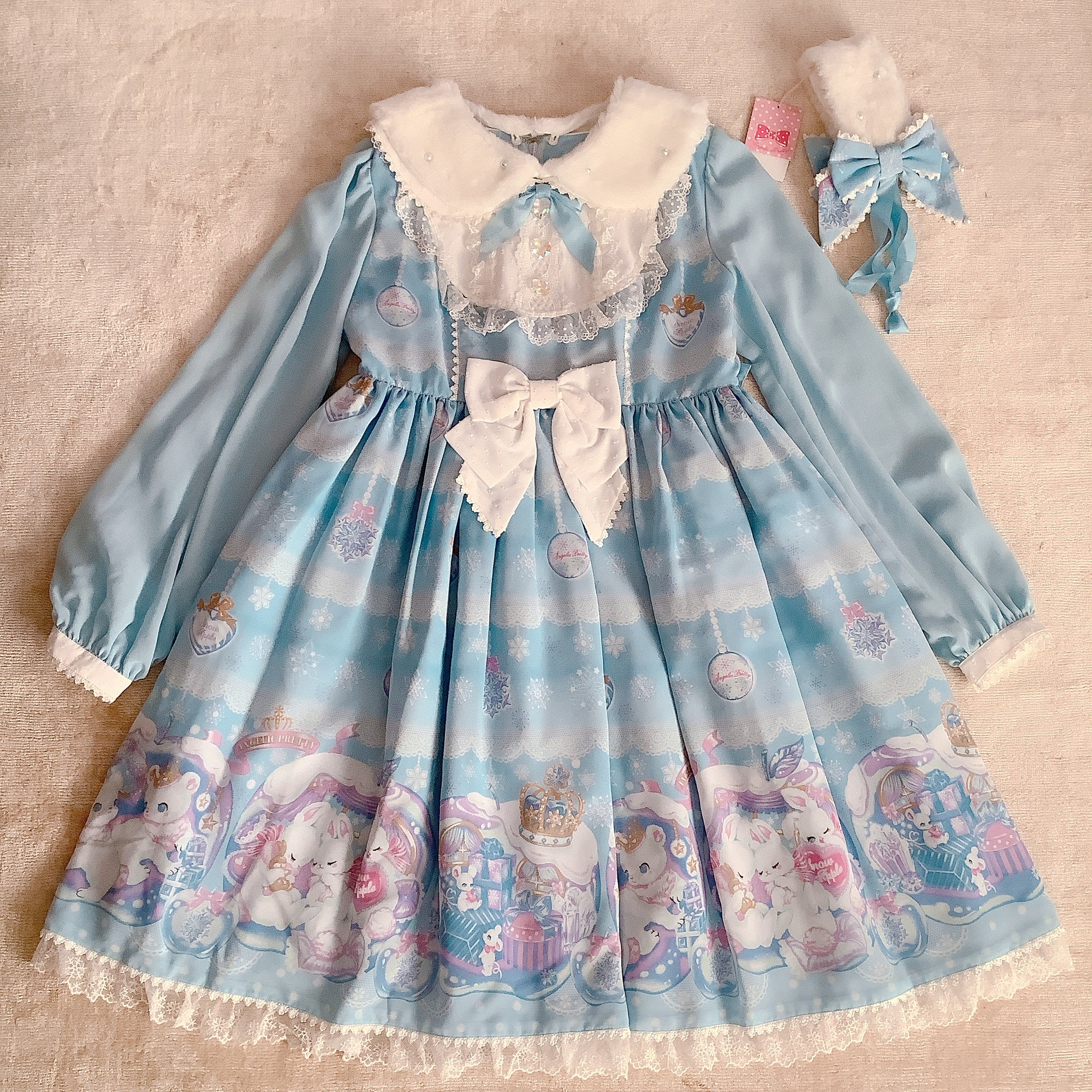 [NWT] Angelic Pretty Lovely Snow Fantasy JSK + Headband