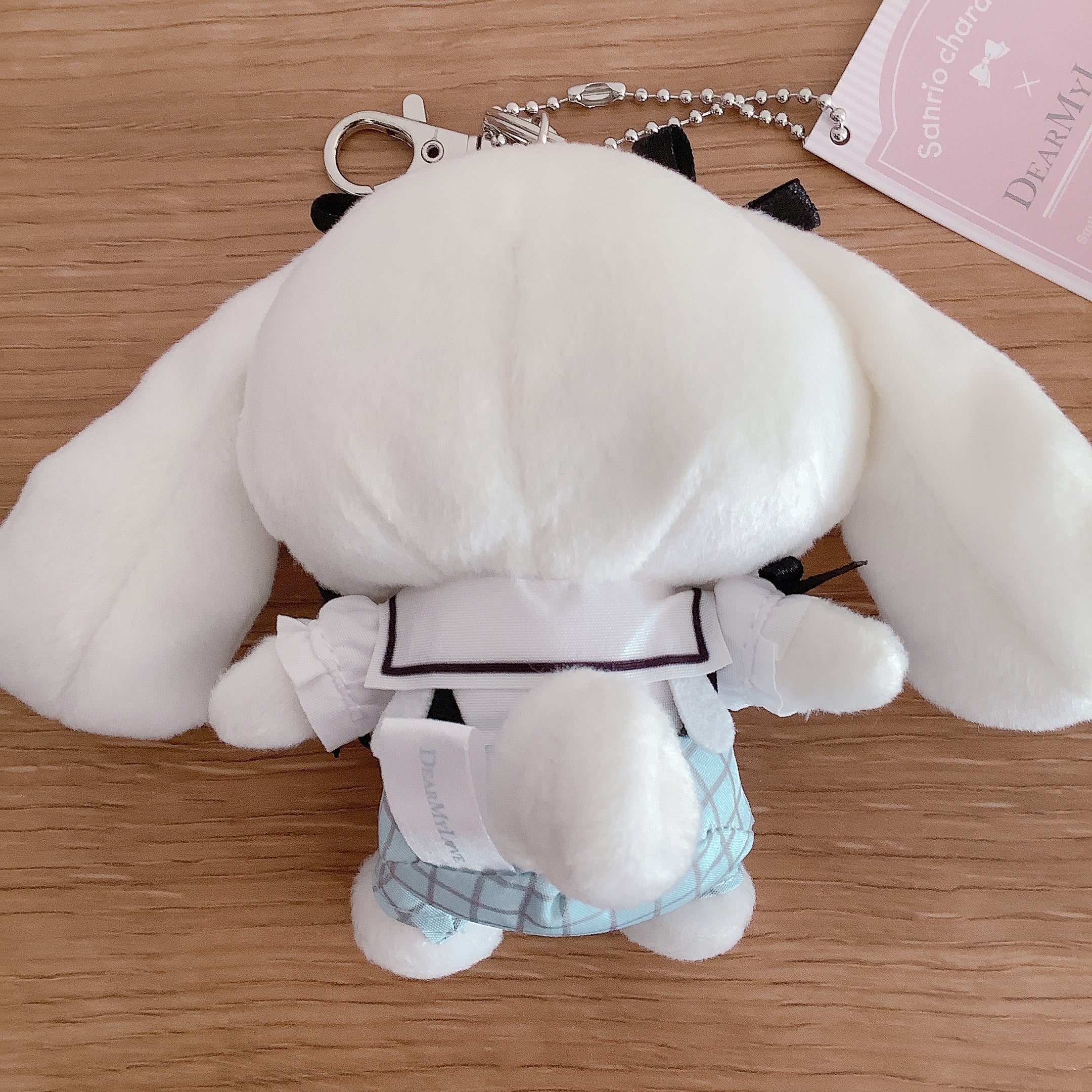 DearMyLove x Sanrio Cinnamoroll (Black Ribbon) Plush Key Chain Ryosan Jirai