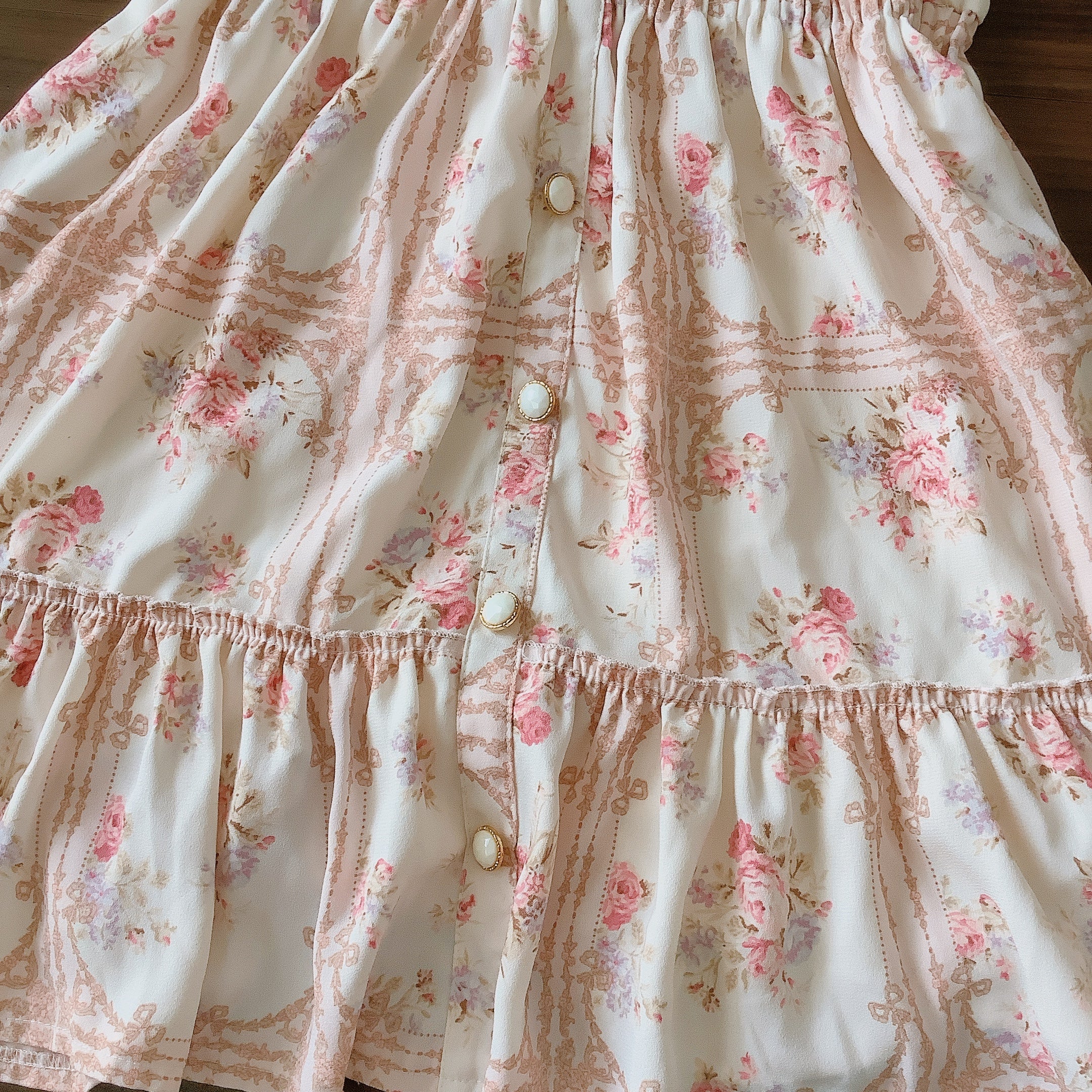 LIZ LISA Sailor Collar Floral Dress