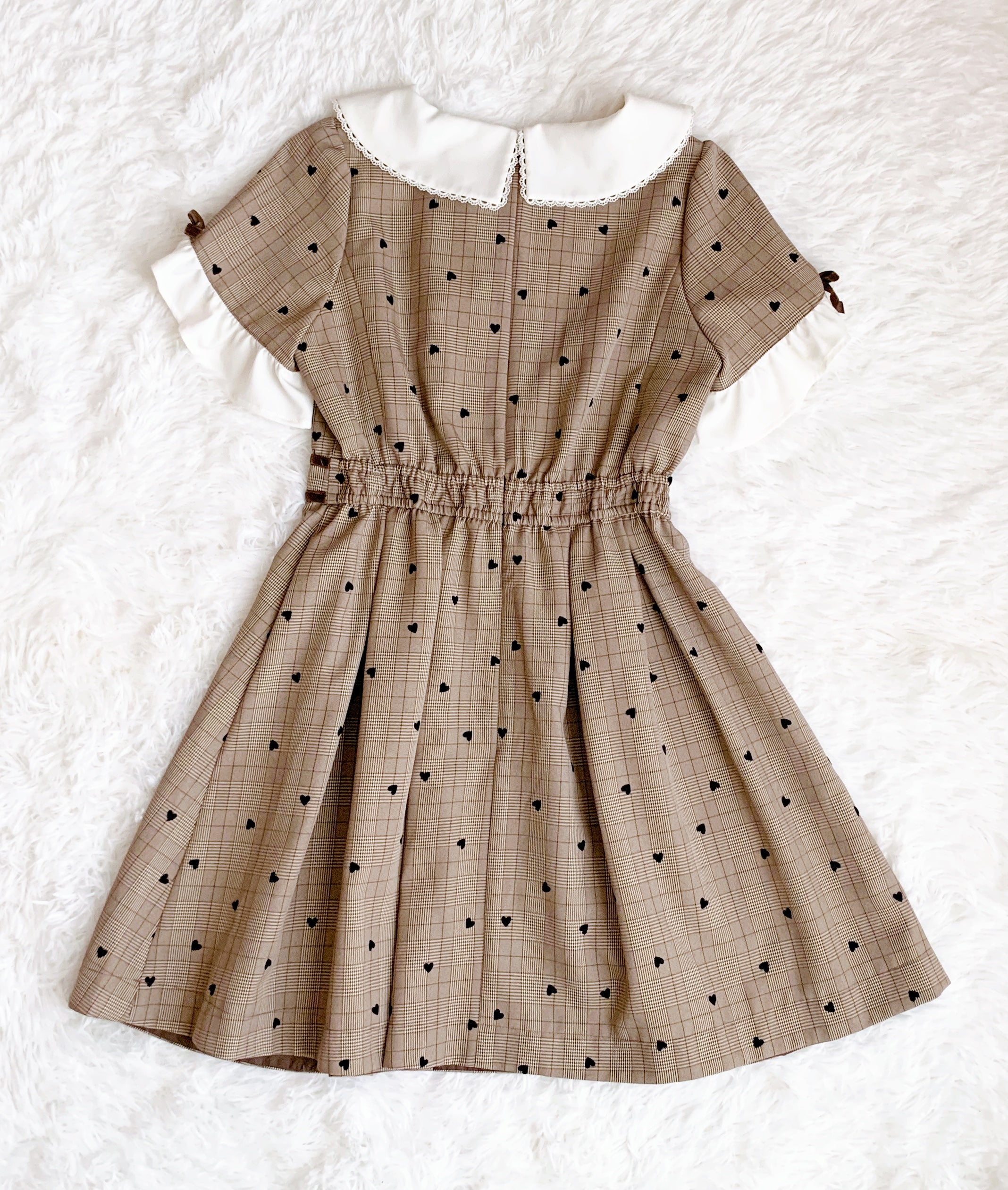 LIZ LISA Glen Check Heart Brown Dress