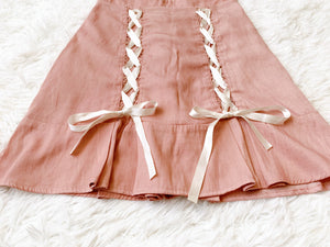 Secret Honey Ribbon Braded Skirt (Pink)