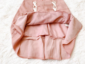 Secret Honey Ribbon Braded Skirt (Pink)