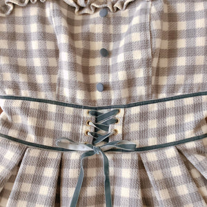 LIZ LISA Perfume Pattern Blue Check Jumper Dress